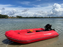 Rettungsboot am Zülpicher See