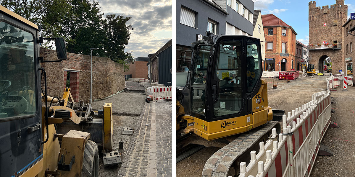 Baustelle an der Münsterstraße in Zülpich