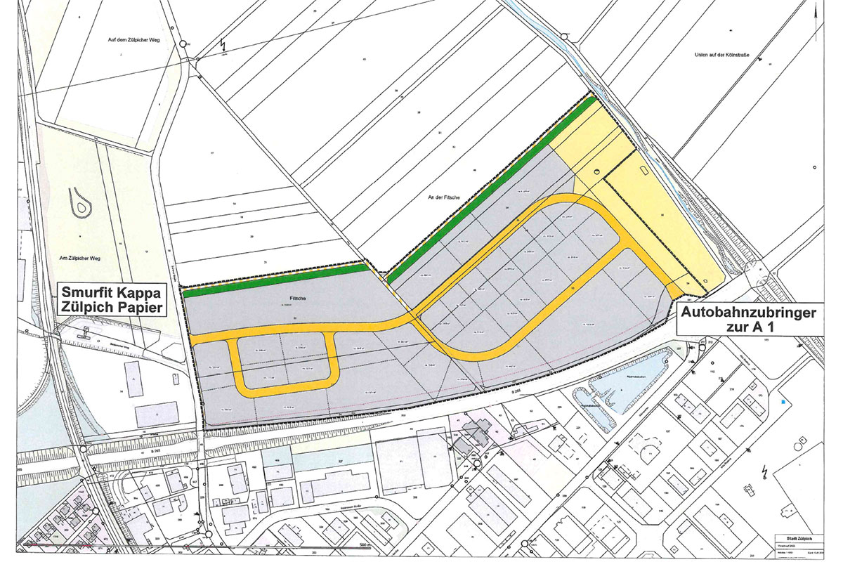 Lageplan Autobahnzubringer Smurfit Kappa